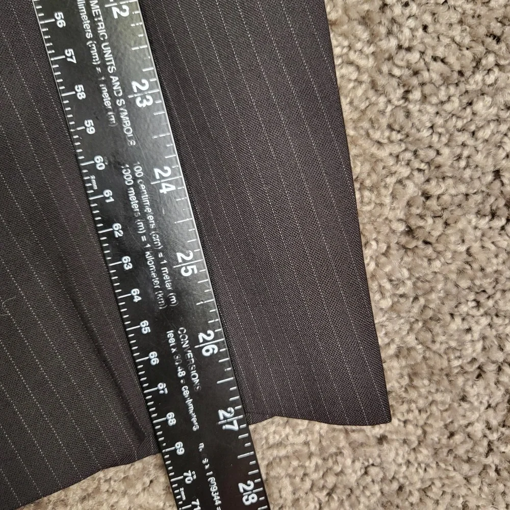 JOS A BANK Mens 46L Charcoal Pinstripe Wool Suit Jacket Blazer